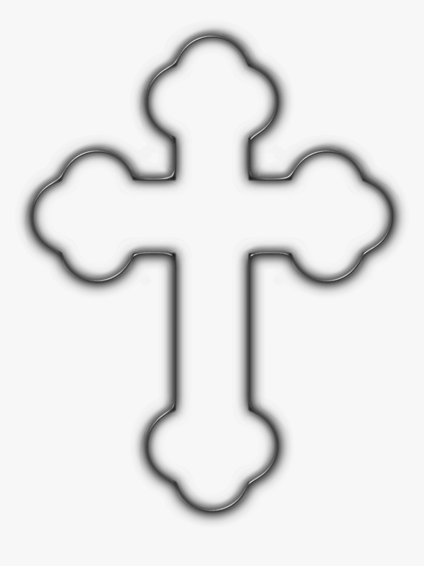 Body Jewelry,cross,line - Outline Of A Small Cross, HD Png Download
