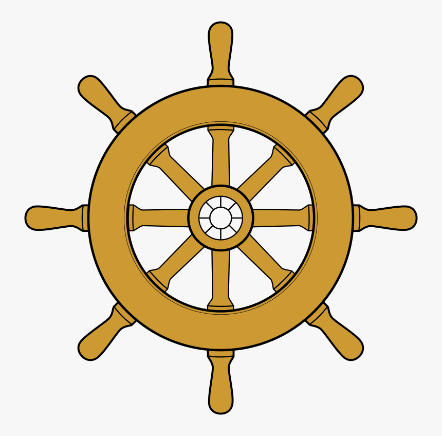 Clip Art Old Boat Steering Wheel Ship Steering Wheel Free, HD Png