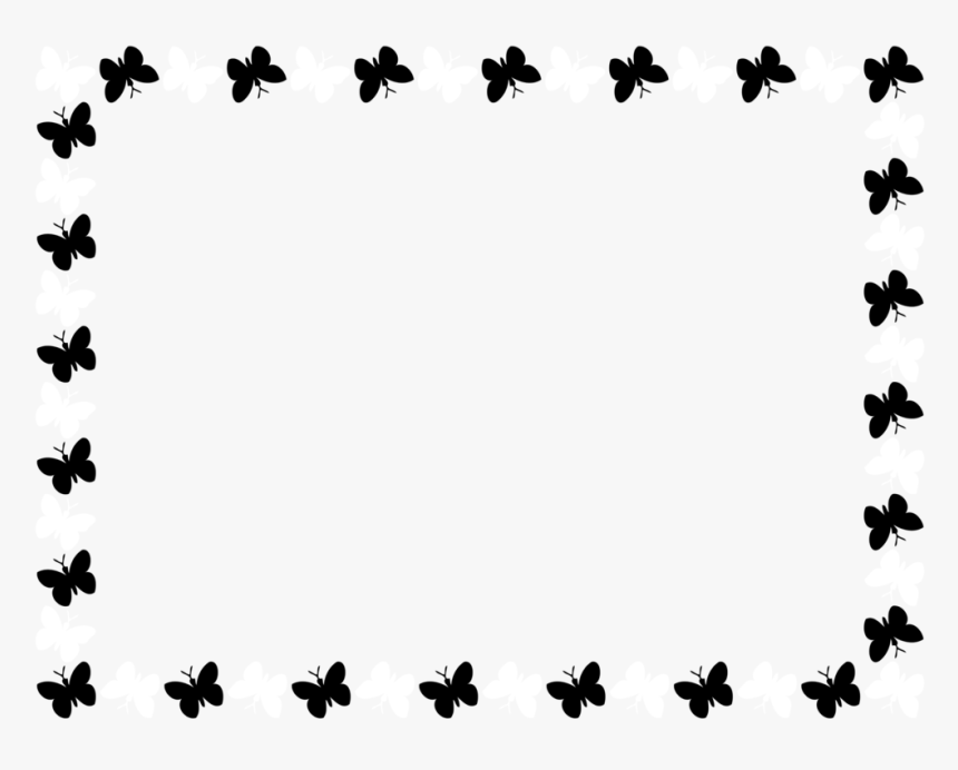 All Photo Png Clipart Black And White Butterfly Border Design