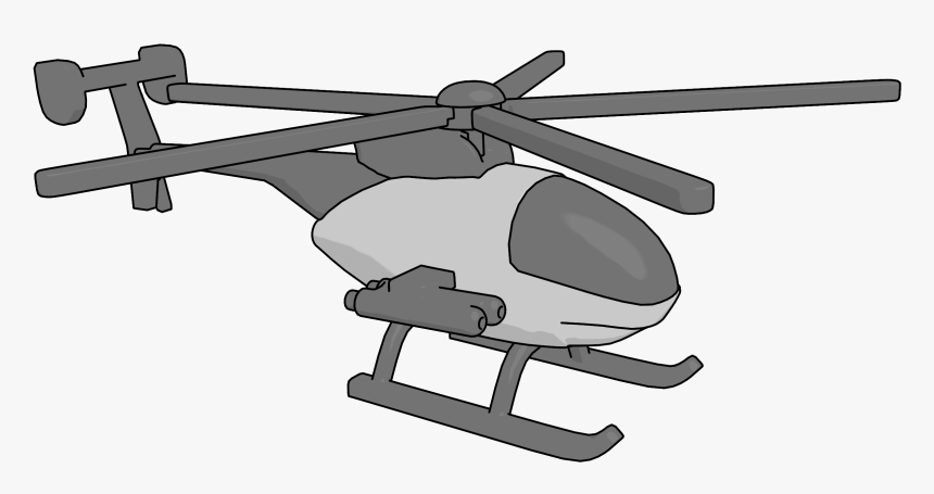 Observation Scout Helicopter W Rocket V1 Clipart Png - Helicopter Rotor, Transparent Png