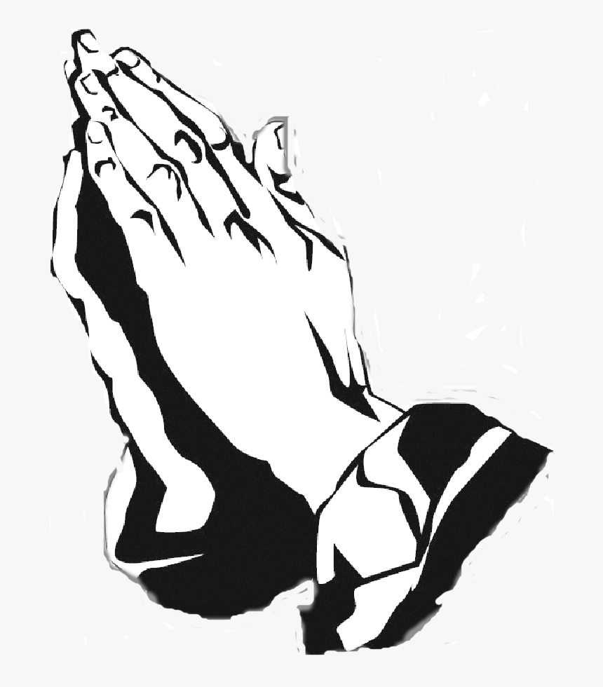 Black And White Praying Hands Free Download Clip Art - Transparent Praying Hands Png, Png Download