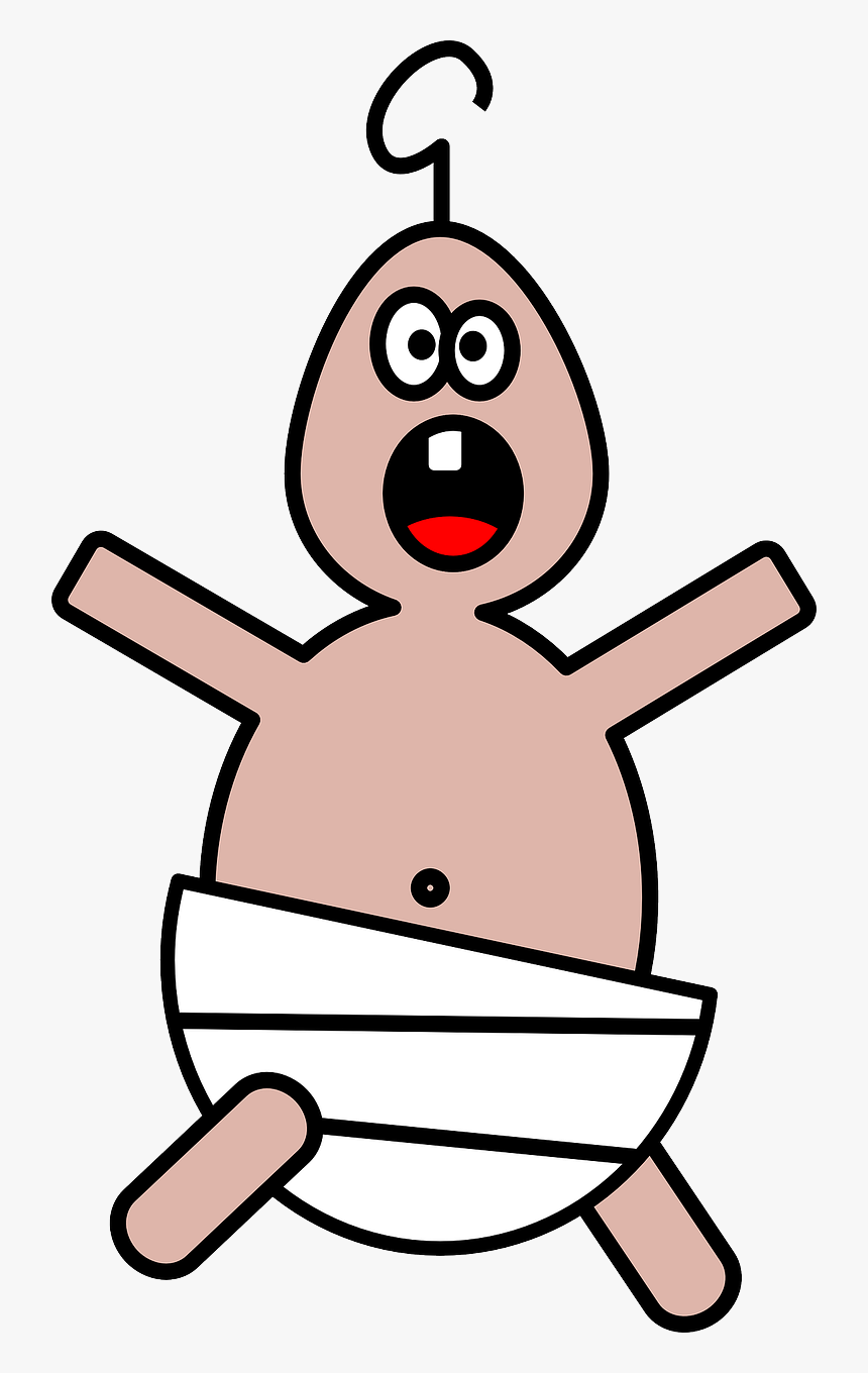 Art,thumb,food - Baby In Diaper Clipart, HD Png Download