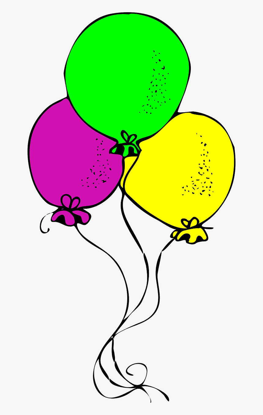 Party Banner 6 Free Balloons Free Champagne Showers - Palloncini Clip Art, HD Png Download
