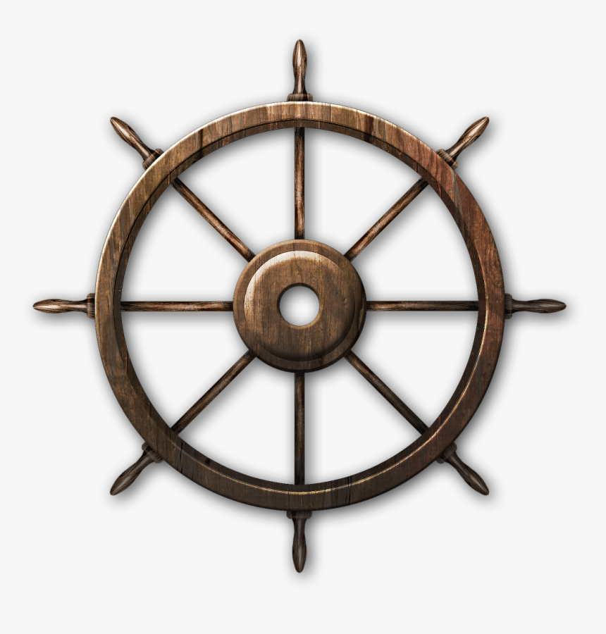 Ship S Wheel Steering Wheel Boat - Boat Steering Wheel Transparent, HD Png Download