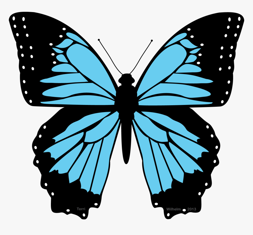 Blue Cartoon Butterfly
