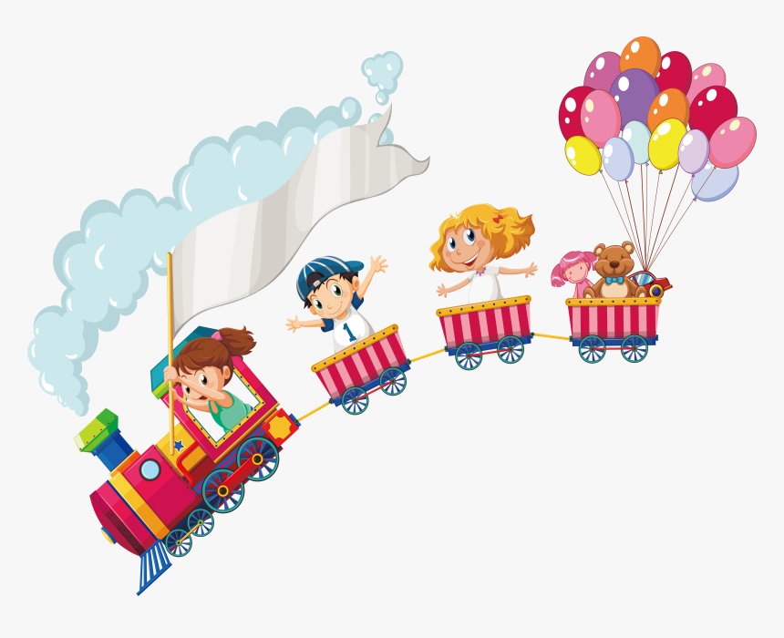 Drawing Stock Illustration Child Illustration - Border Template Train, HD Png Download