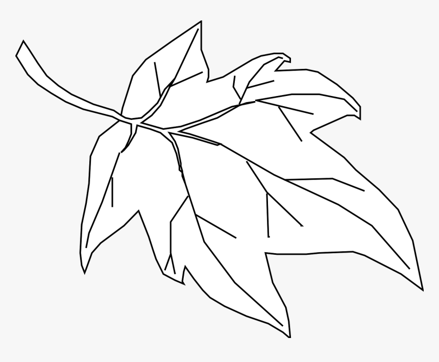 Maple, Leaf, Outline, Tree, Nature - Hoja De Arbol Contorno, HD Png Download