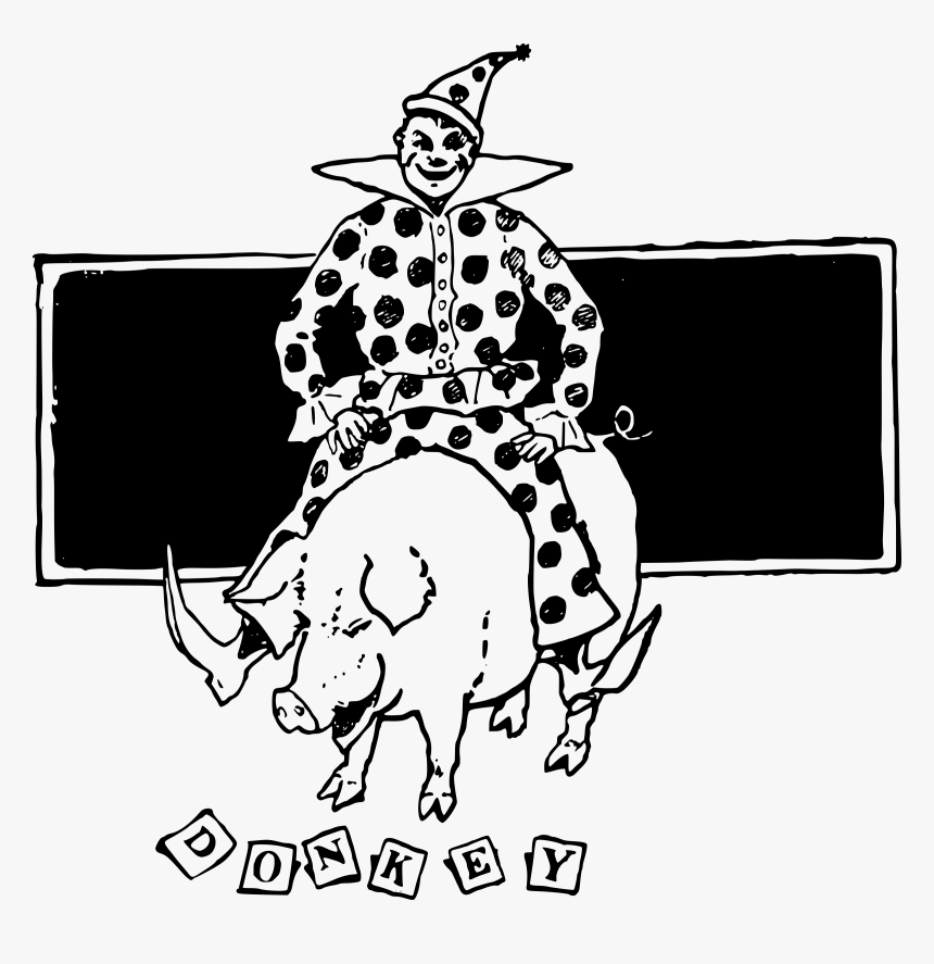 This Free Icons Png Design Of Clown On A Pig - Wild Boar, Transparent Png