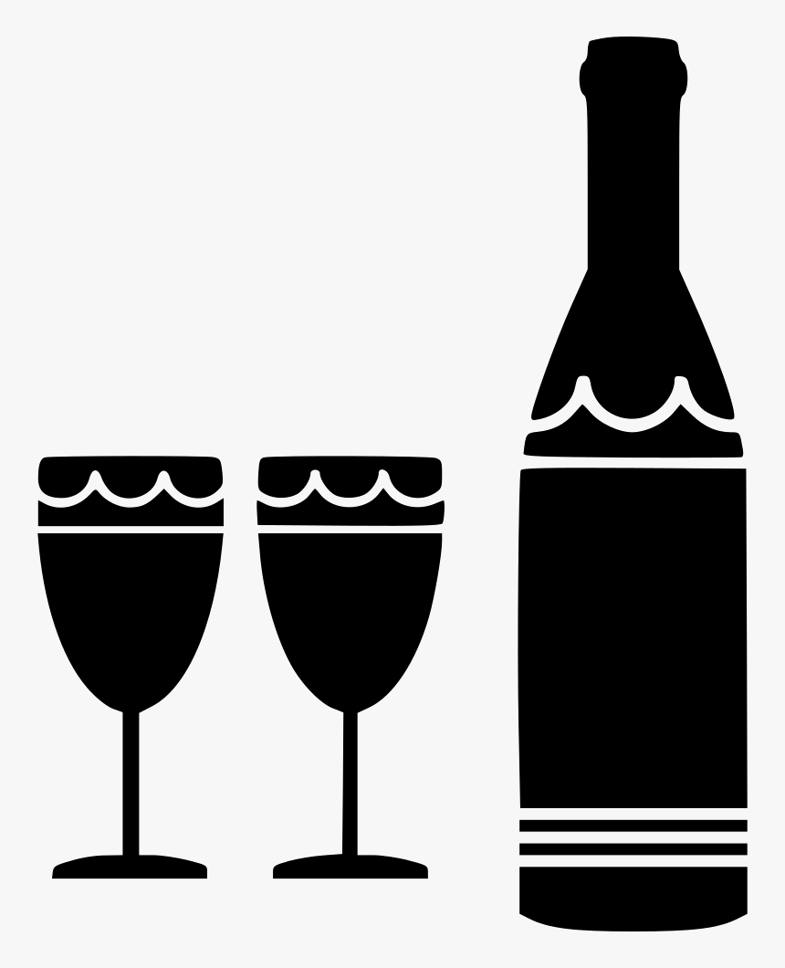 Beverage Bottle Drink Glass Goblet Wine - Glass Bottle, HD Png Download