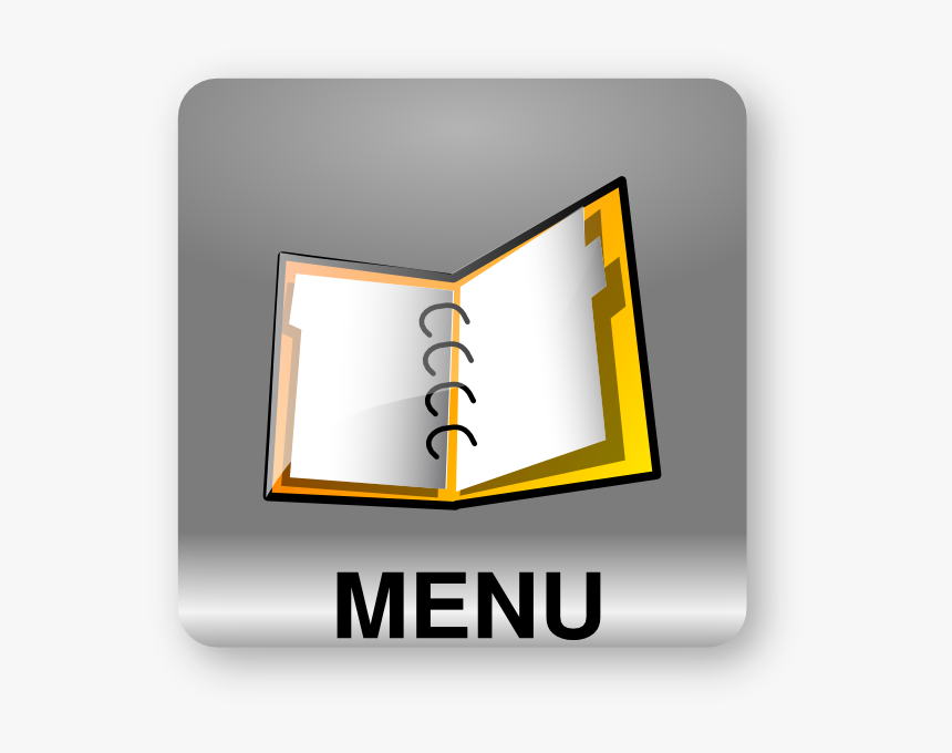 Square Menu Text Grey Svg Clip Arts - Binder Clip Art Png, Transparent Png