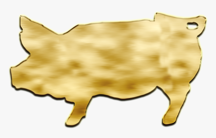 Pig Form Decoration Free Picture - Pig Gold Png Illustration, Transparent Png