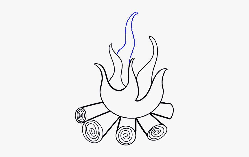 Clip Art How To Draw A - Draw A Fire, HD Png Download