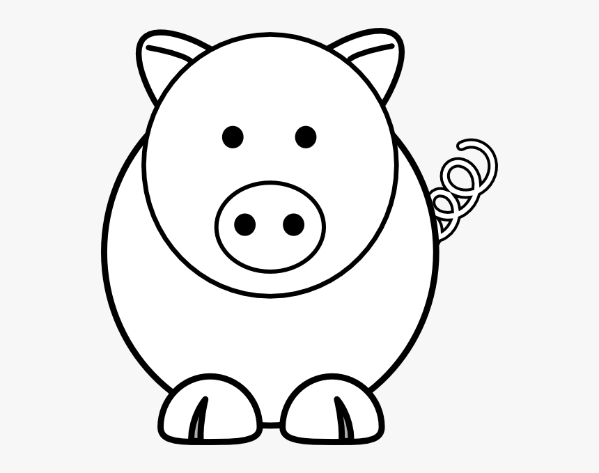 Pig Cartoon Black Background, HD Png Download