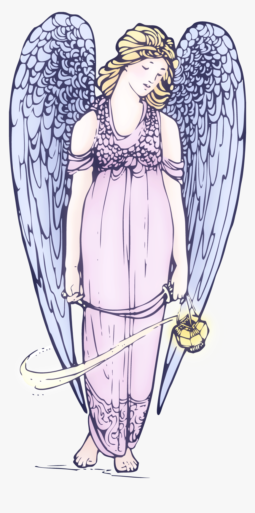 Lovely Angel Public Domain Clipart - Public Domain Angel, HD Png Download
