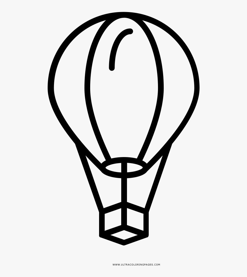Coloring Ideas Hot Air Balloon For Coloring Astonishing - Coloring Page Globo Aerostatico, HD Png Download
