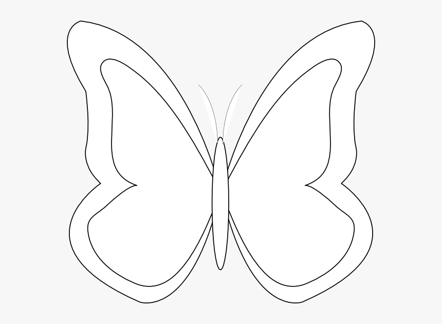 Transparent Butterfly Clipart Black And White - Imagenes De Mariposas Contorno, HD Png Download