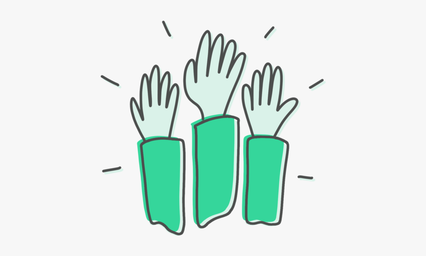 Hands Raised - Illustration, HD Png Download