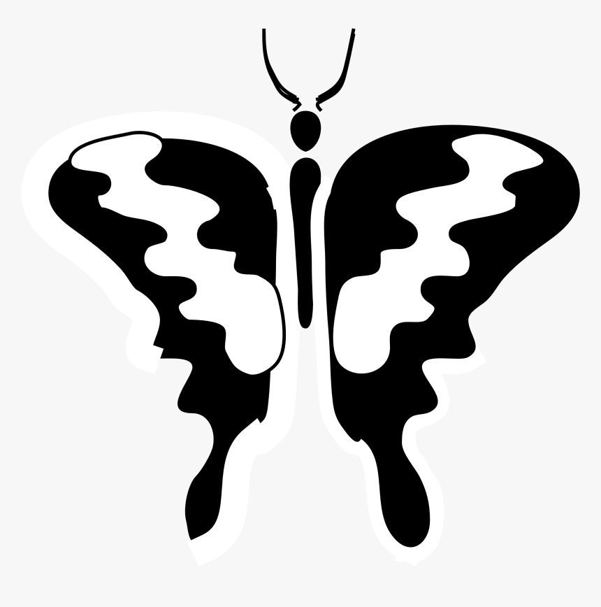 Butterfly 63 Black White Line Art Scalable Vector Graphics - Бабочки Пдф, HD Png Download