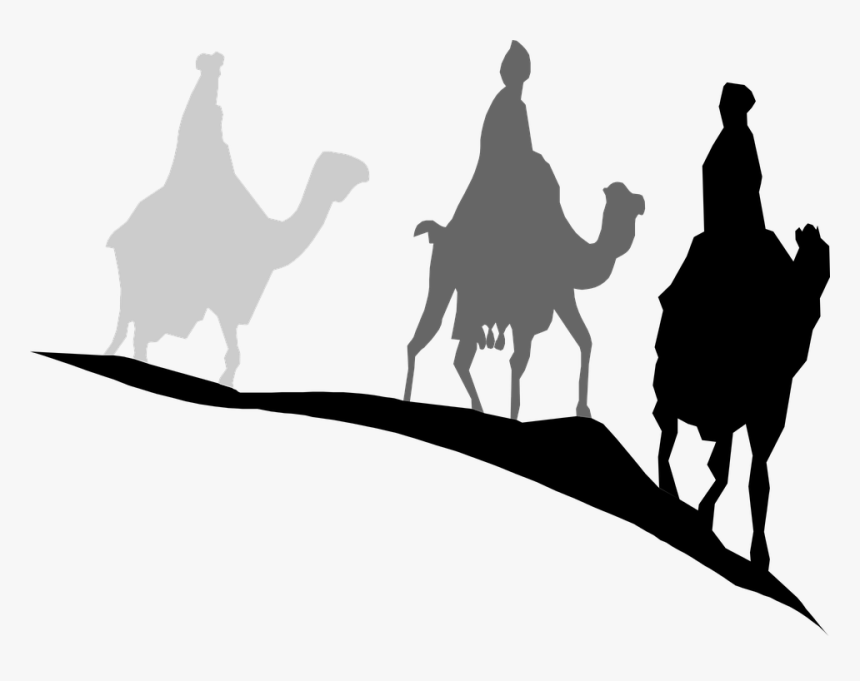 Black Silhouette Nativity Scene Wise Men, HD Png Download
