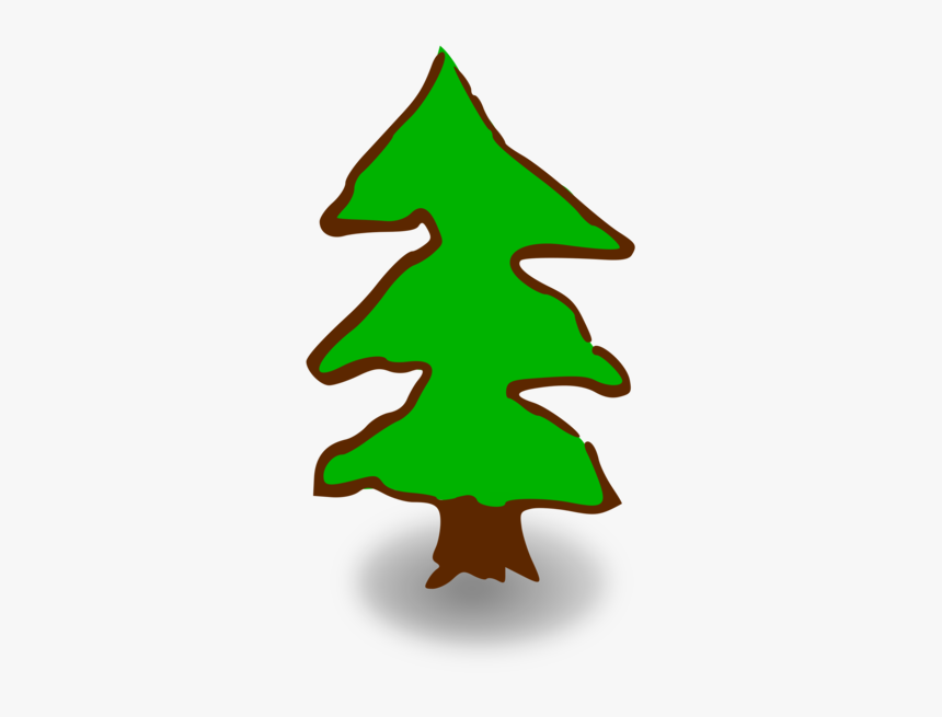 Fir,pine Family,christmas Decoration - Small Pine Tree Cartoon, HD Png Download