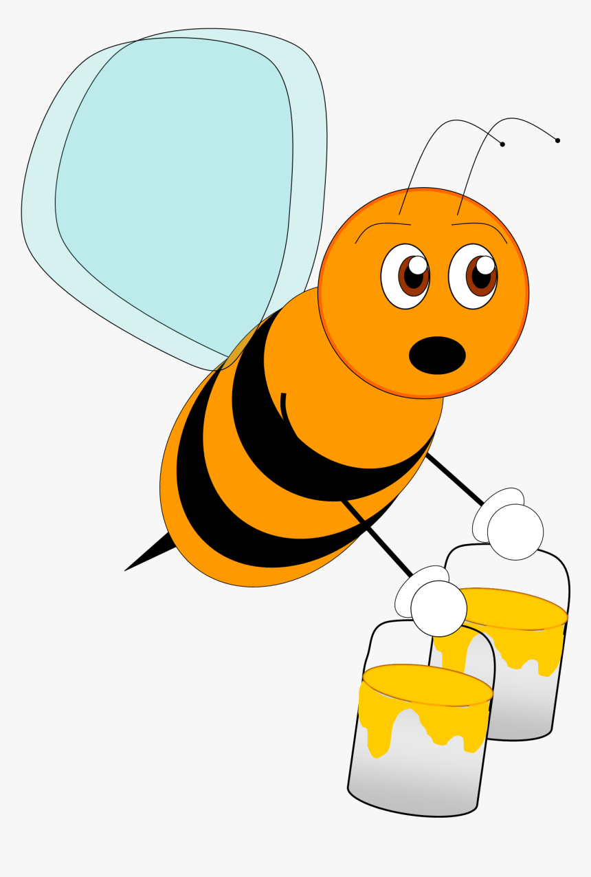 Honeybee,bee,insect,clip Art,membrane-winged - Clip Art, HD Png Download