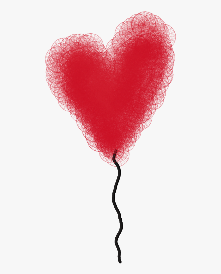 #heart #balloon #drawing - Heart, HD Png Download