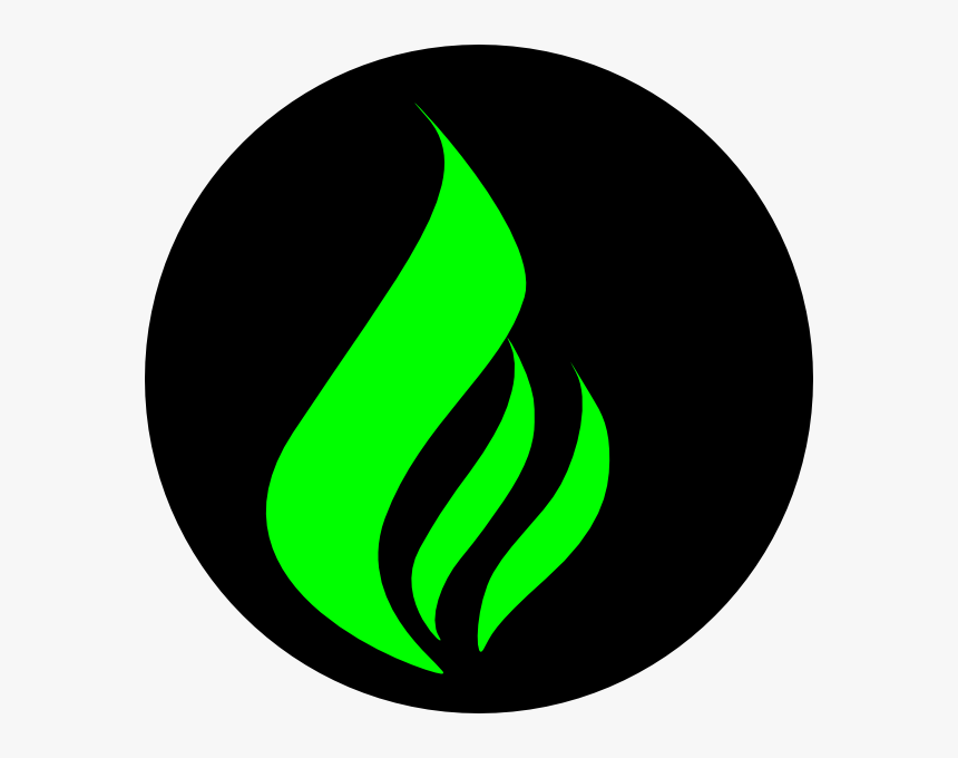 Green Flame Black Svg Clip Arts - Green Flame Logo Png, Transparent Png