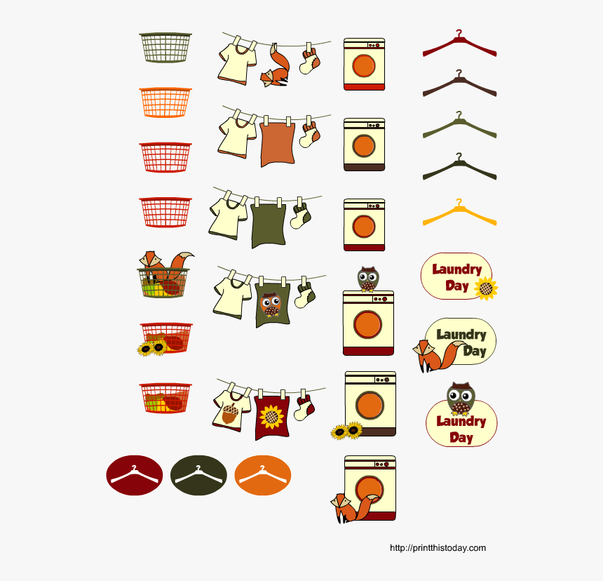 Square Clipart Solid Color 7 Source - Laundry Day Stickers, HD Png Download