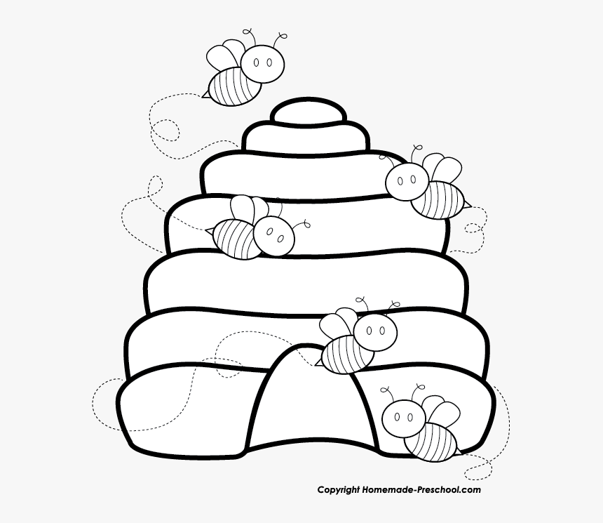Bee Hive Clipart Black And White Hd Png Download Transparent Png Image Pngitem