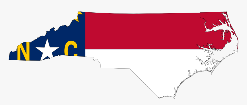 Clip Art North Carolina State Flag Picture - North Carolina State Flag Map, HD Png Download