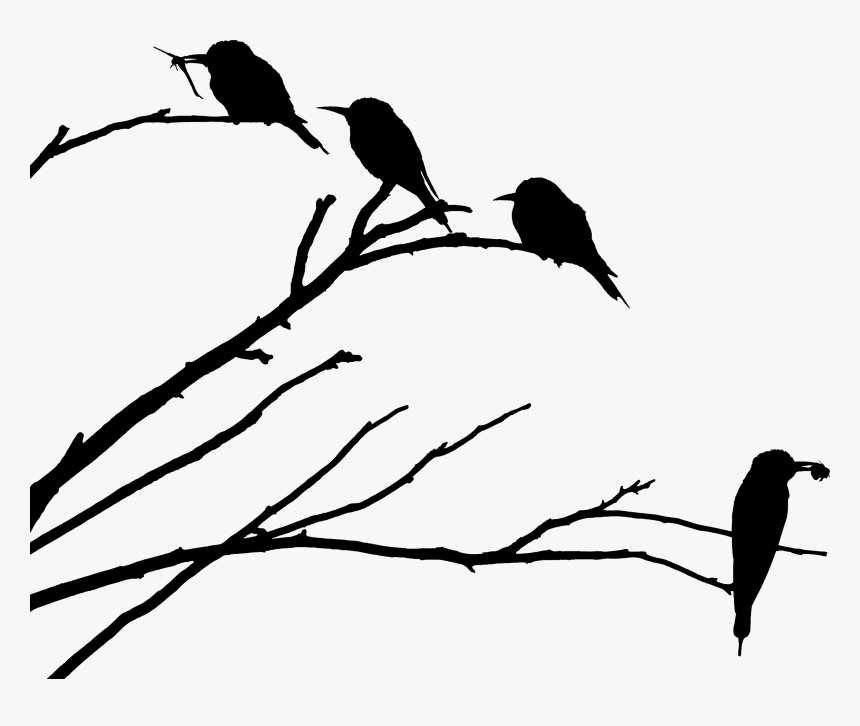 European Bee Eaters Silhouette Icons Png - Know Why The Caged Bird Sings Quotes, Transparent Png