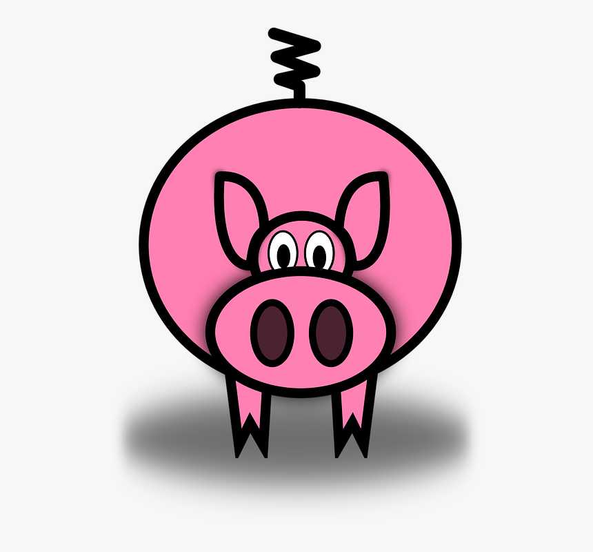 Pig, Pink, Pork, Piglet, Farm, Animal, Piggy, Hog - Pig Clip Art, HD Png Download