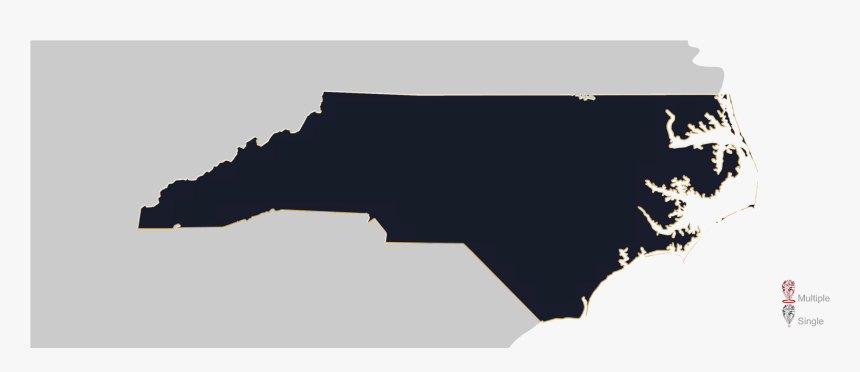 Carolina Map North Carolina Religion Map - Nc Area Codes, HD Png Download