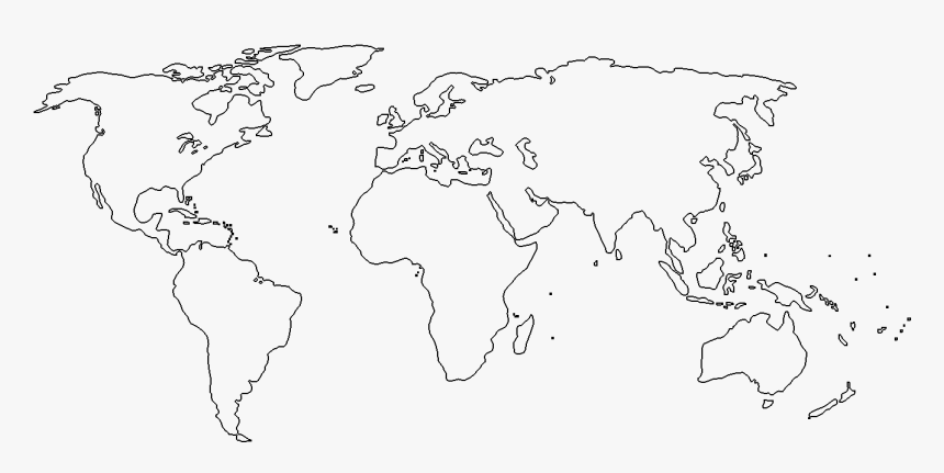 World Map Outline 2018, HD Png Download