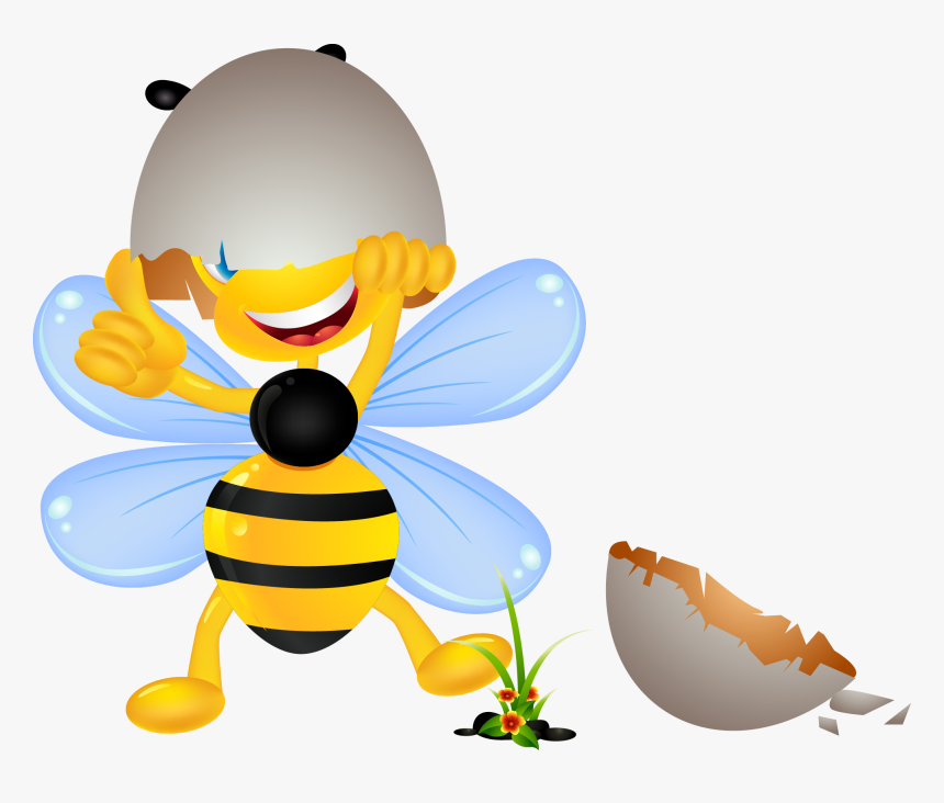 Bumblebee Clipart Blue Bee - Honey Bee Clipart Png, Transparent Png