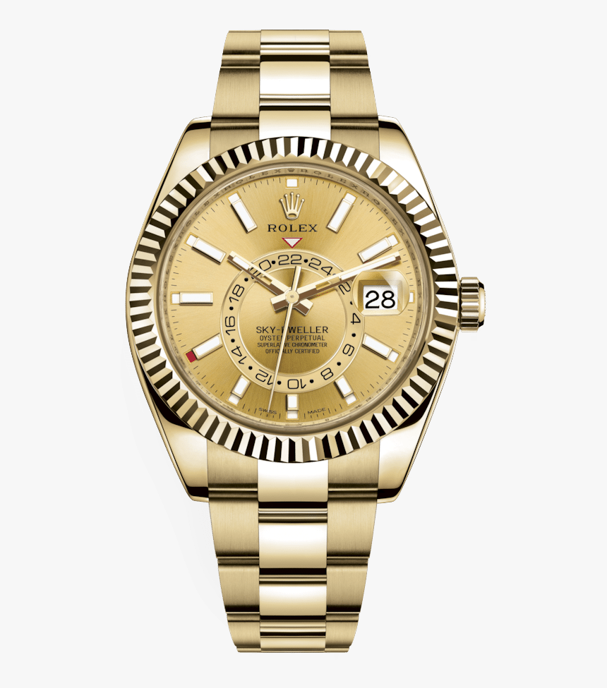 Rolex Sky-dweller Champagne Dial 326938 Automatic 18kt - Sky Dweller Steel Gold, HD Png Download