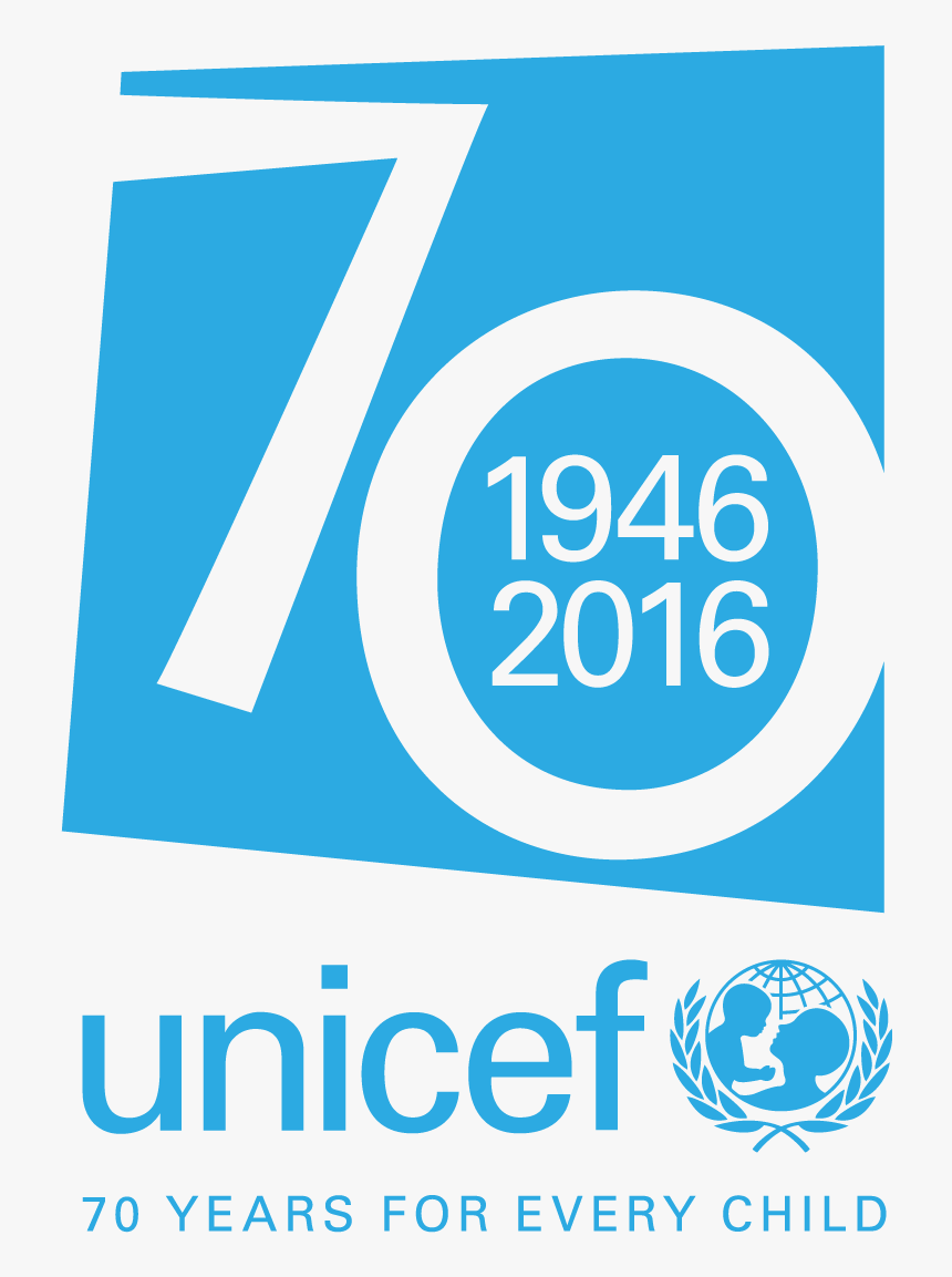 Unicef 70thlogo Vert - Graphic Design, HD Png Download