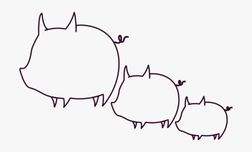Coloring Book Clipart , Png Download - Outline Of A Pig, Transparent Png