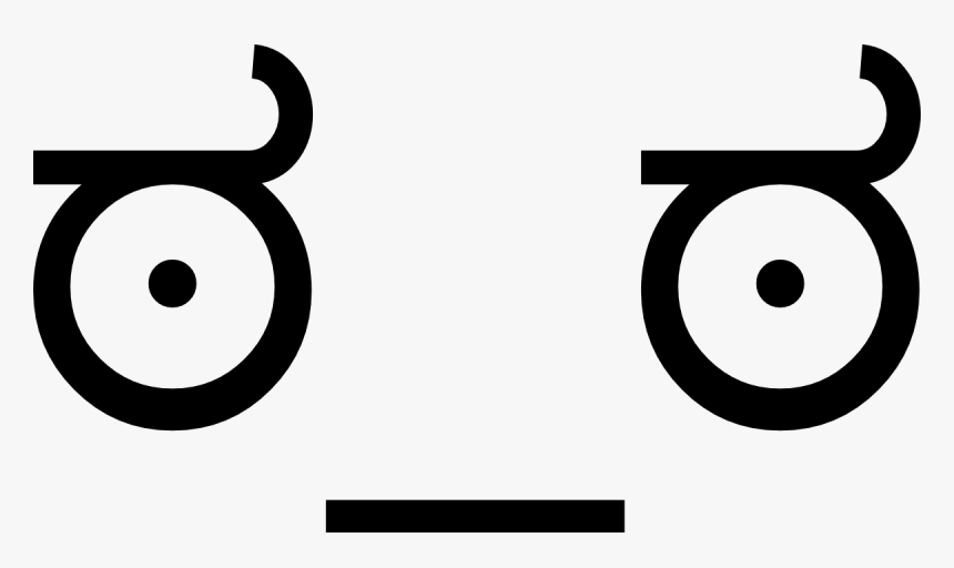 Black And White Smile - Look Of Disapproval Png, Transparent Png