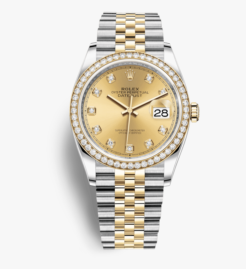 Rolex Datejust 36 36mm Yellow Rolesor Champagne-colour - Rolex Datejust 36, HD Png Download