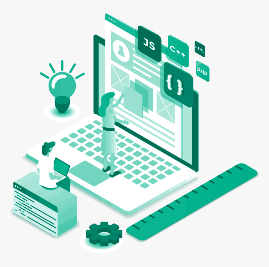 Web Isometric Illustration Transparent Short Url Featured - Web Design, HD Png Download