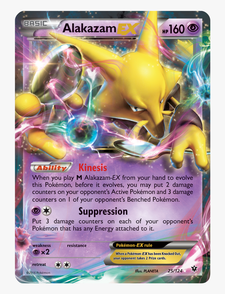 Pokemon Cards Png - Pokemon Alakazam Ex, Transparent Png