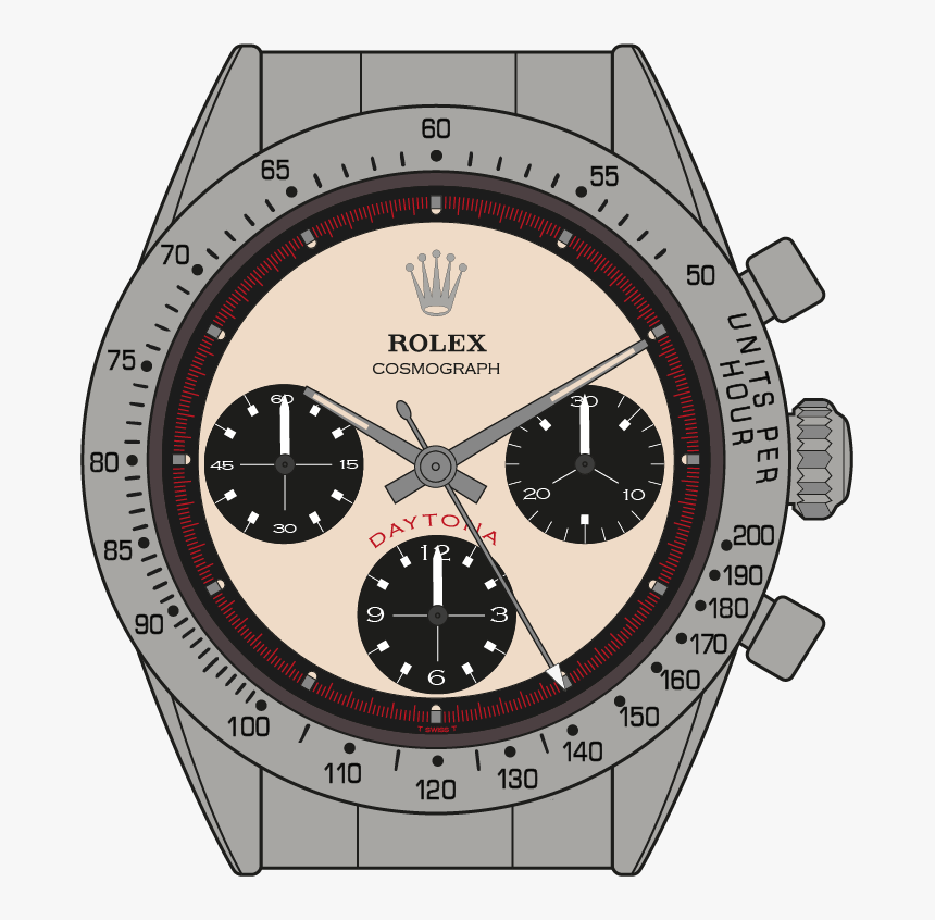 Rolex Cosmograph 6239 Paul Newman Dial Illustration - Daytona Paul Newman 6239, HD Png Download