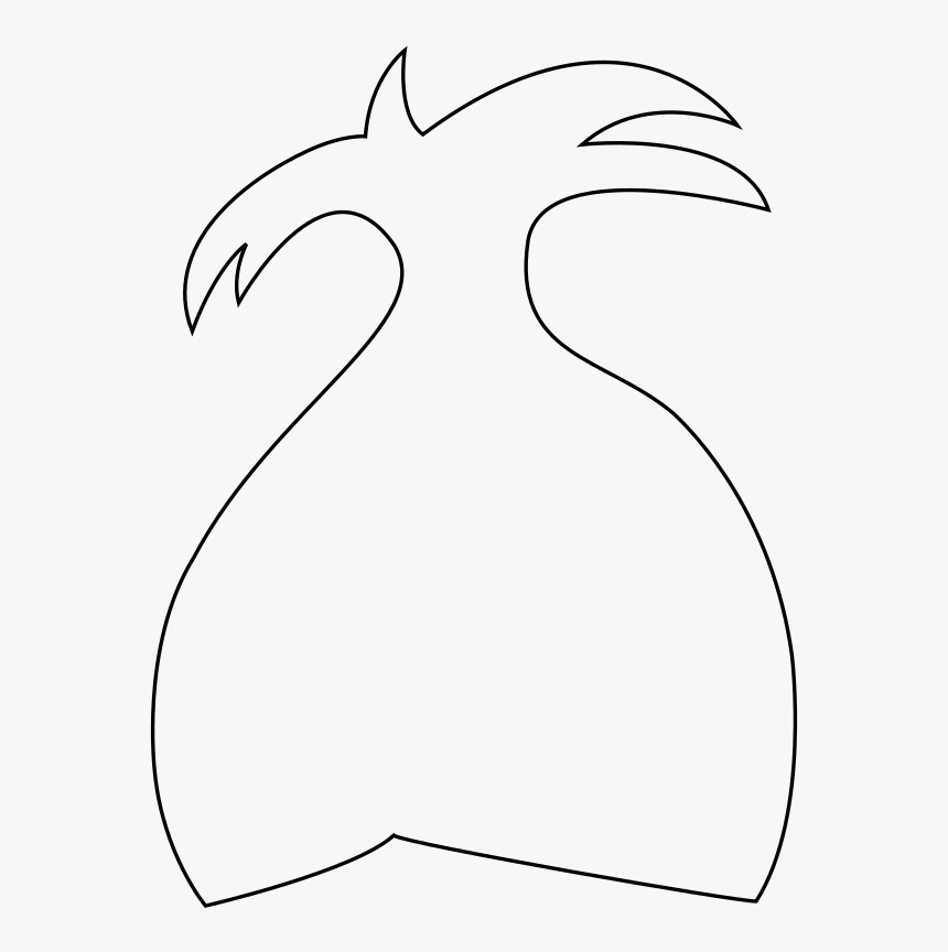 Clip Art Hair Outline Cut Out - Troll Hair Clip Art, HD Png Download