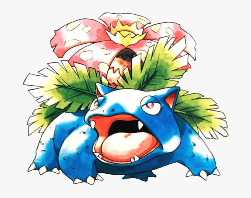 #venusaur Artwork For #pokemonblue By Ken Sugimori - Venusaur Red And Blue, HD Png Download
