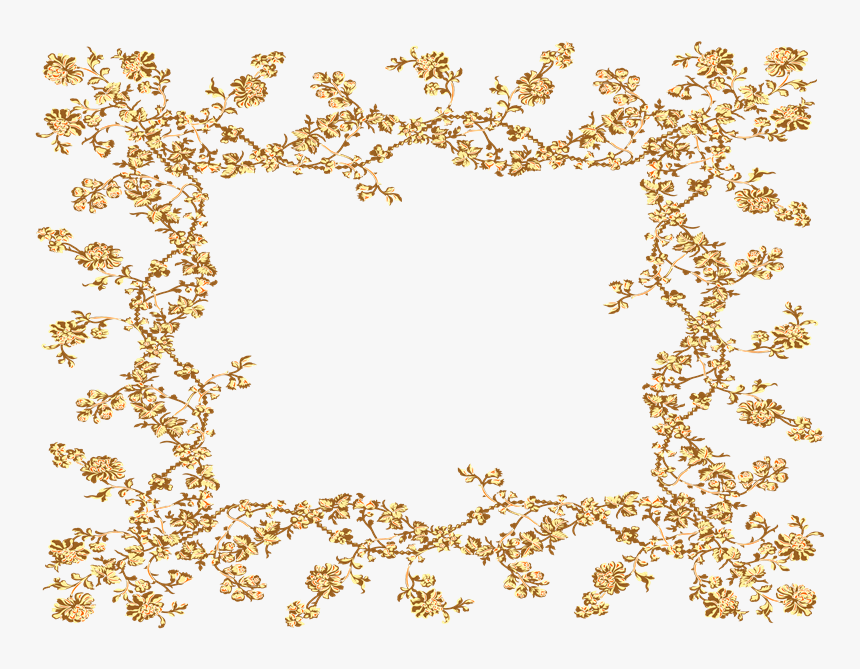 Flores Doradas Png - Motif, Transparent Png