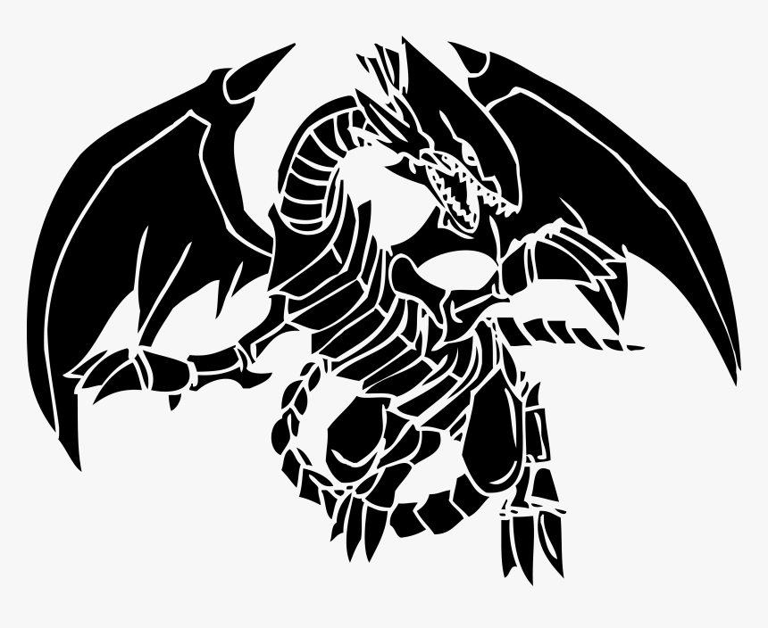 Transparent Blue Eyes White Dragon Png - Blue Eyes White Dragon Black And White, Png Download