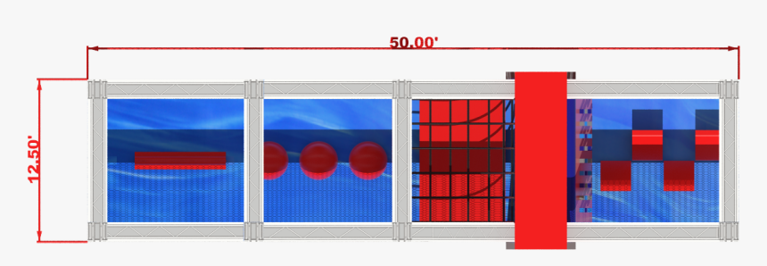 Inflatable Ninja Warrior - Shelving, HD Png Download