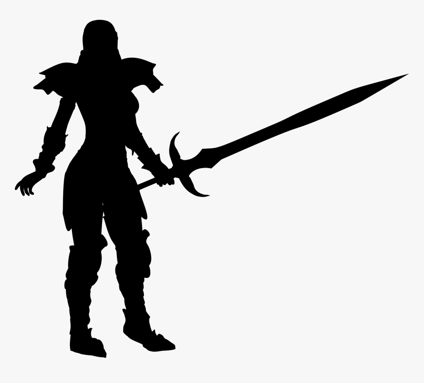 Warrior Silhouette At Getdrawings - Warrior Girl Silhouette Png, Transparent Png