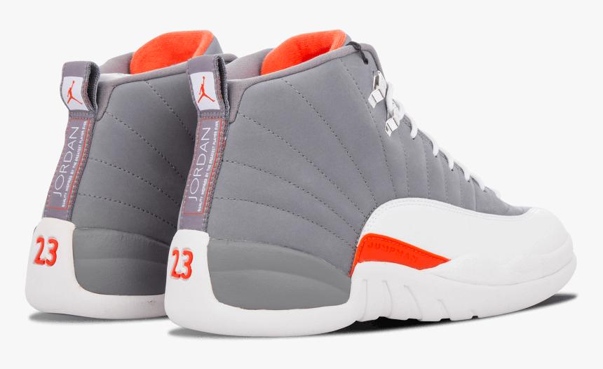 Jordan 12 Jumpman Orangs And Gray - Sneakers, HD Png Download